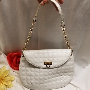 Antonio Melani *NEW* leather &gold chain strap pur